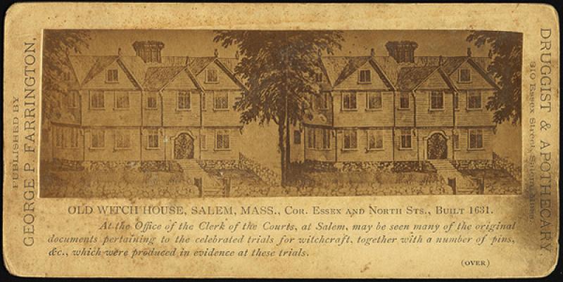 Old Witch House, Salem, Mass. - Stereographic Print