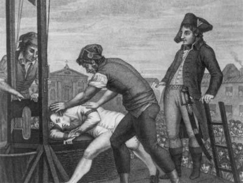 Robespierre Being led to the Guillotine