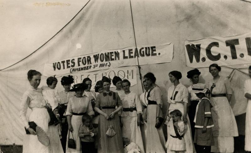 The Votes for Women League organized in 1912 in Grand Forks and Fargo. 