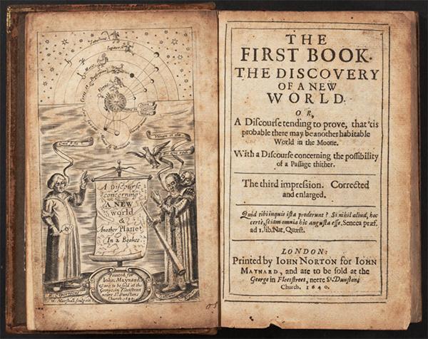 Wilkins, John. 1640. A discourse concerning a new world & another planet. Frontispiece.