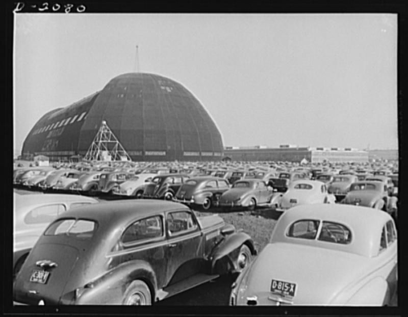 Temporary location in Ohio for making aircraft sub-assembly parts during wwii