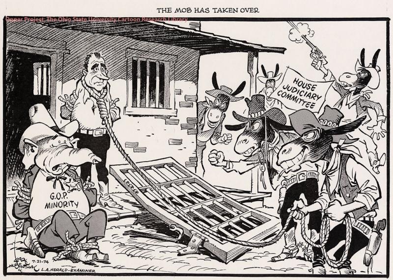 watergate scandal political cartoons