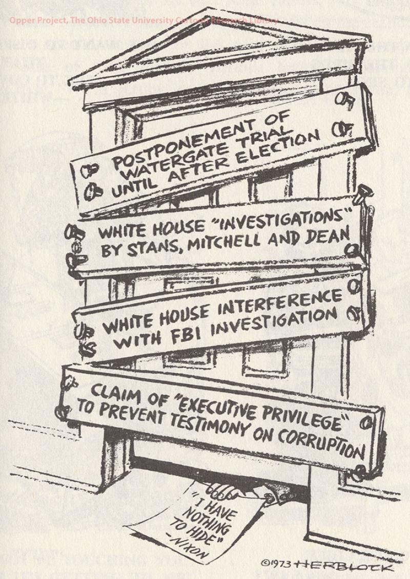 watergate scandal political cartoons