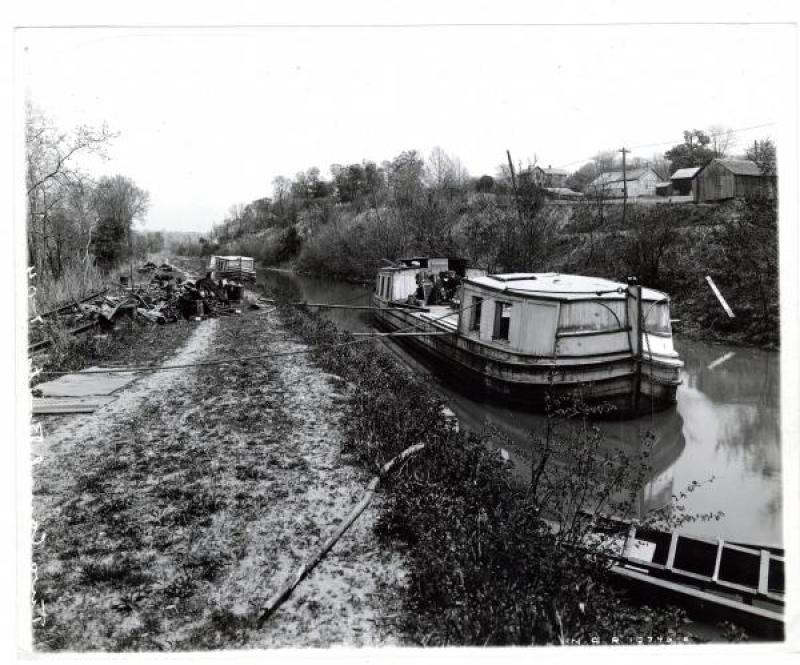 boat on the Erie Canal boat on the Erie Canal