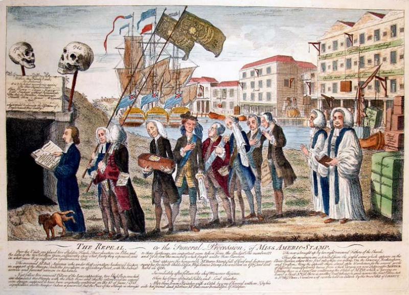 Cartoon on Repeal of Stamp Act