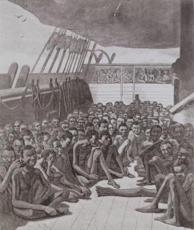 Africans on a slave ship - Ohio History Connection, Image Number: TAH0863