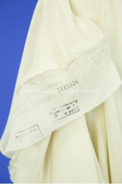 inset of silk parachute wedding dress