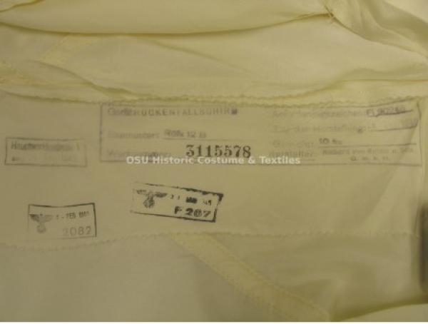 large inset of parachute wedding dress