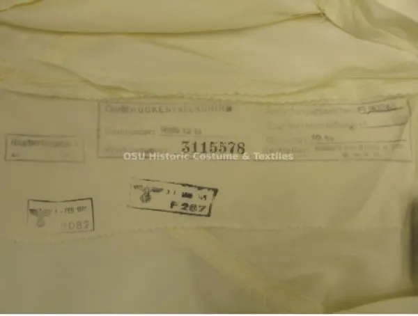 large inset of parachute wedding dress