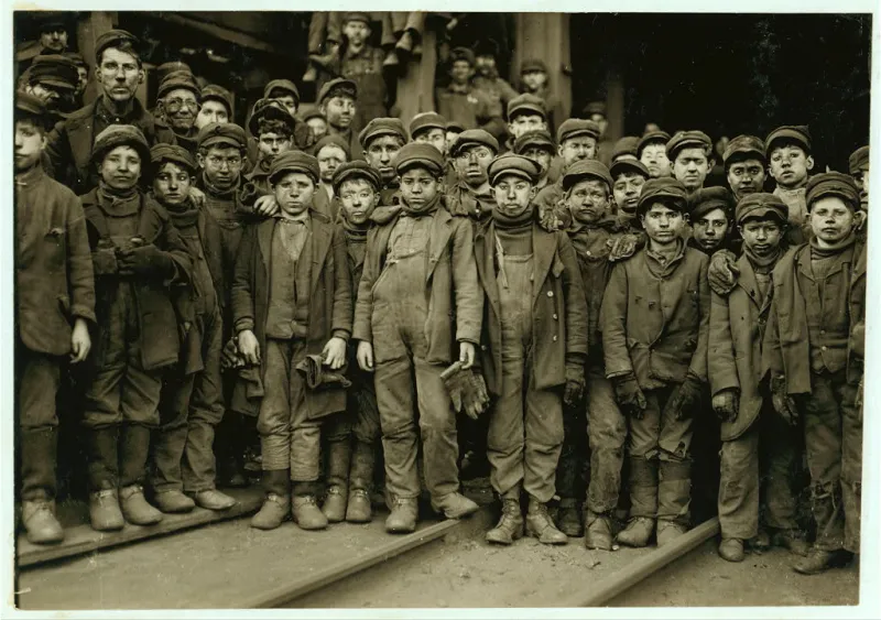 Breaker boys working in Ewen Breaker of Pennsylvania Coal Co.