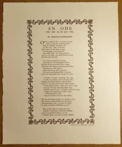Ode for the 4th of July