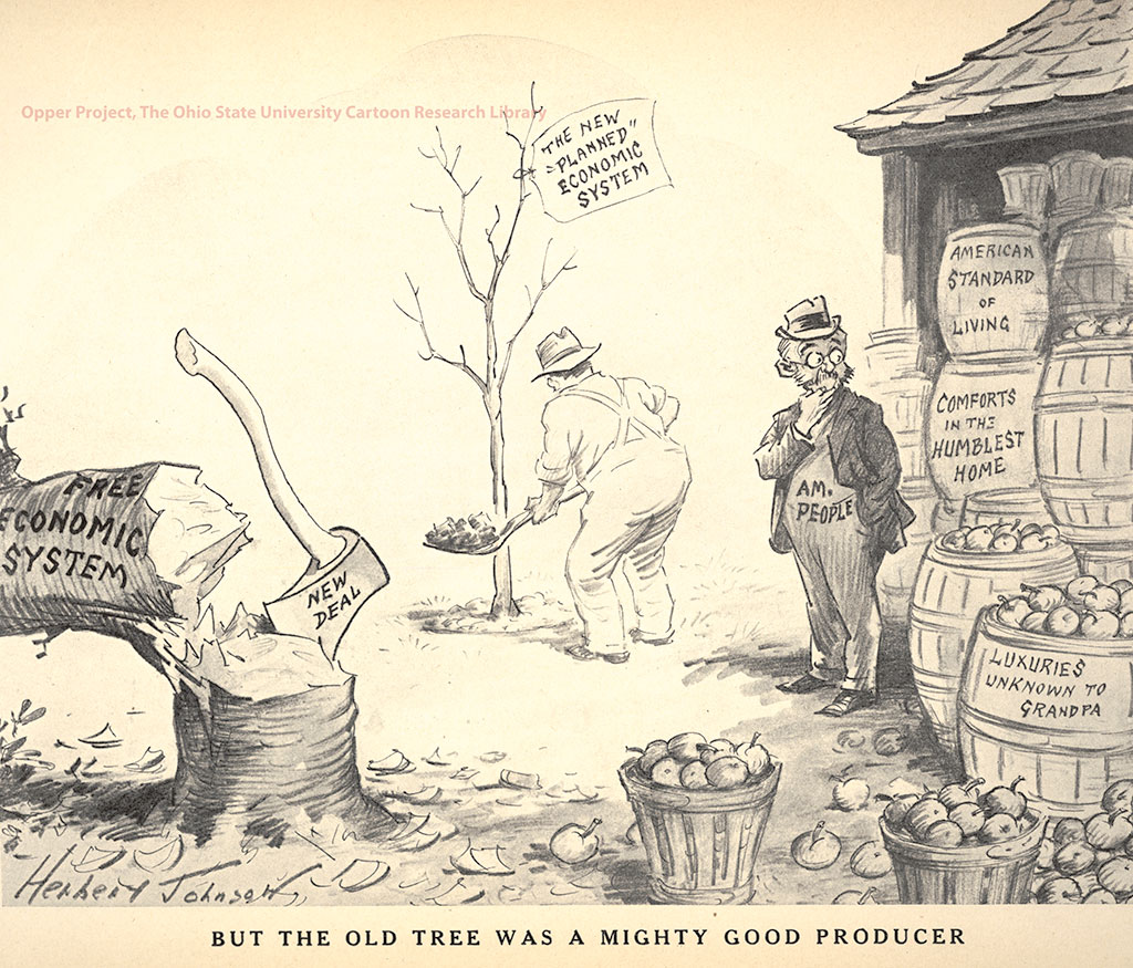 great depression political cartoons 1930