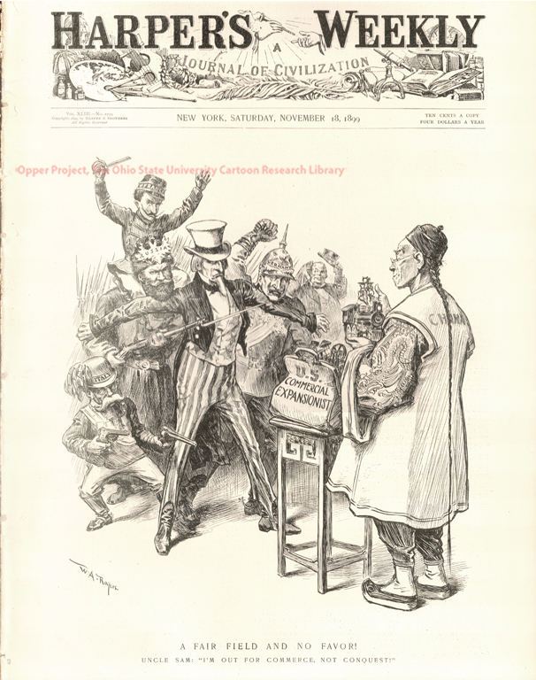 A Fair Field and No Favor! Uncle Sam: I'm Out For Commerce, Not Conquest.